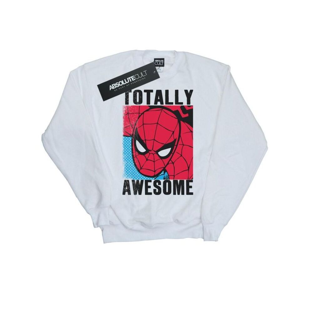 Spider-Man Mens Totally Awesome Sweatshirt / White